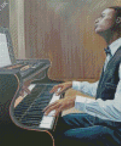 Black Man And Piano Art Diamond Painting