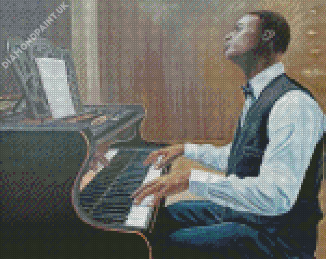 Black Man And Piano Art Diamond Painting