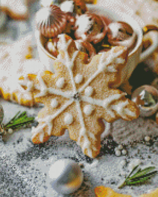 Delicious Snowflake Cookies 5D Diamond Painting