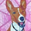 Brown And White Funny Mosaic Dog Diamond Painting