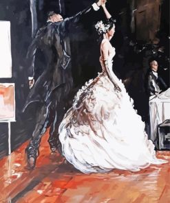 Groom And Bride Couple Dancing Art Diamond Painting