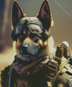 Military Dog Animal Diamond Painting