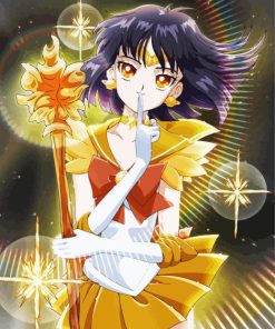 Sailor Saturn Sailor Moon Character 5D Diamond Painting