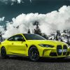 Yellow Green BMW M4 Diamond Painting