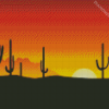 Aesthetic Cactus Desert Sunset Diamond Painting