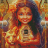 Cute Indian Girl Diamond Painting