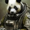 Soldier Panda Diamond Painting