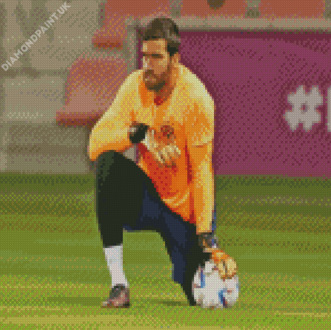 The Brazilian GoalKeeper Alisson Becker 5D Diamond Painting