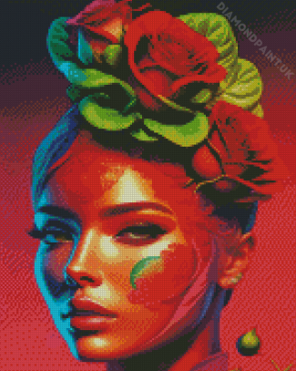 Aesthetic Floral Lady 5D Diamond Painting