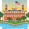 Ellis Island Usa Poster 5D Diamond Painting
