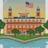 Ellis Island Usa Poster 5D Diamond Painting