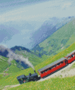 Switzerland Train Diamond Painting