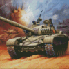 Battle Scene Tank 5D Diamond Painting