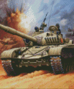 Battle Scene Tank 5D Diamond Painting
