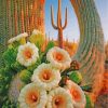 Blossom Saguaro Cactus Flowers Diamond Painting