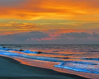 Rainbow Sunset Ocean Isle Beach 5D Diamond Painting