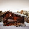 Snowfall Forest Cabin 5D Diamond Painting