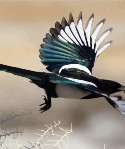 Black Billed Bird Diamond Painting