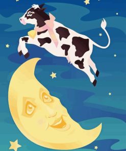 Cow Jump Over Moon Diamond Painting