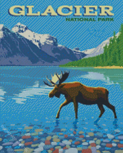 Glacier Park Poster Diamond Painting