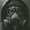 Man With Gas Mask Diamond Painting