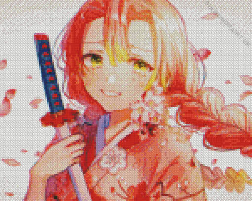 Mitsuri Kanroji Crying Diamond Painting