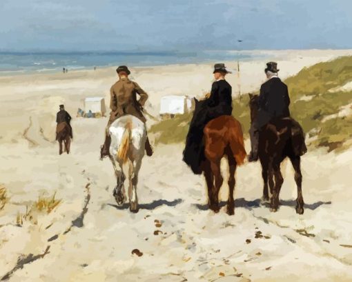 Morning Ride On The Beach Diamond Painting