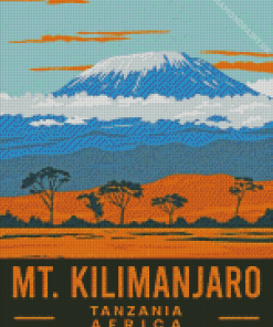 Mount Kilimanjaro Tanzania Diamond Painting