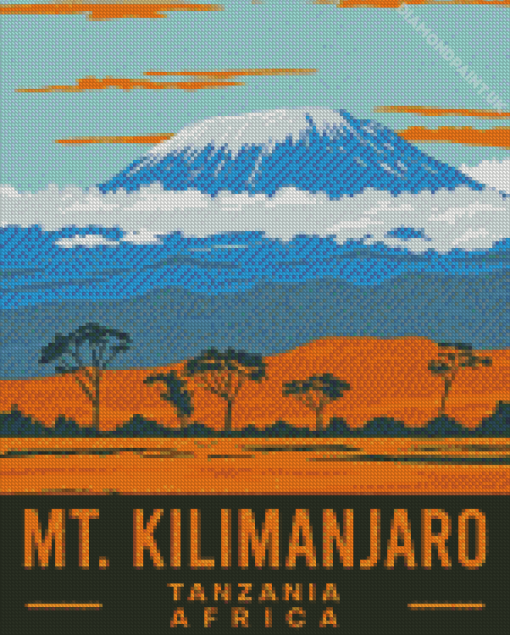 Mount Kilimanjaro Tanzania Diamond Painting