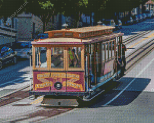 San Francisco Cable Car Diamond Painting