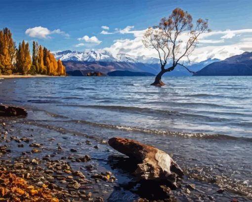 Wanaka Tree Landscape Diamond Painting