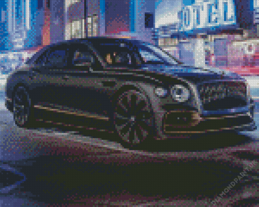 Black Flying Spur Diamond Painting