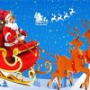 Christmas Santa And Reindeer Diamond Painting