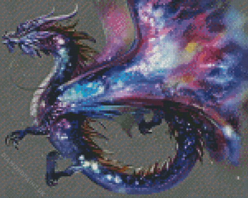 Dragon With Galaxy Wings Diamond Painting