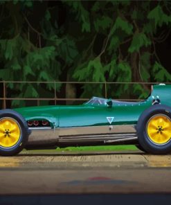Green Classic Race Car Diamond Painting