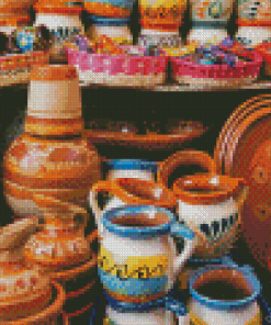 Hispanic Pottery Diamond Painting