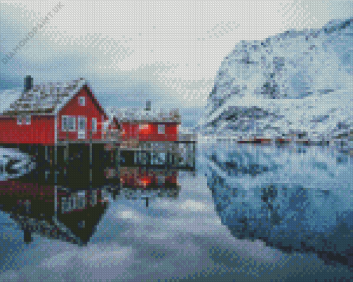 Norwegian Cabins Diamond Painting