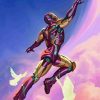 Pink Iron Man Hero Diamond Painting