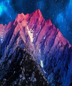 Purple Mountain Dark Sky Diamond Painting