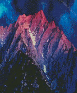 Purple Mountain Dark Sky Diamond Painting