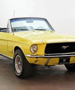 1967 Yellow Ford Mustang Diamond Painting