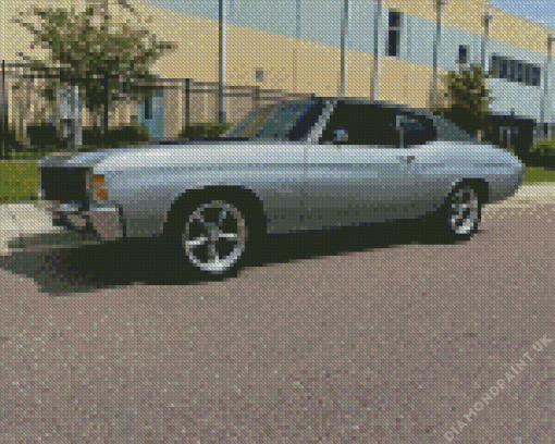 1971 Chevelle Grey Car Diamond Painting