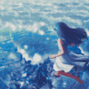 Anime Girl Walking On Water Diamond Painting