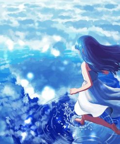 Anime Girl Walking On Water Diamond Painting