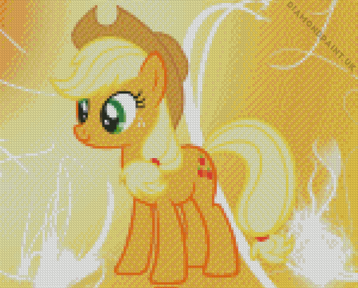 Applejack Pony Cartoon Diamond Painting