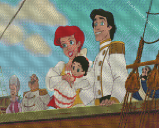 Ariel Eric And Baby Melody Diamond Painting