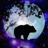 Bear And Moon Silhouette Diamond Painting