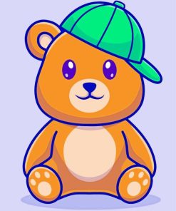 Bear With Green Hat Diamond Painting