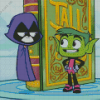 Beast Boy And Raven Diamond Painting