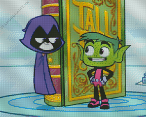 Beast Boy And Raven Diamond Painting